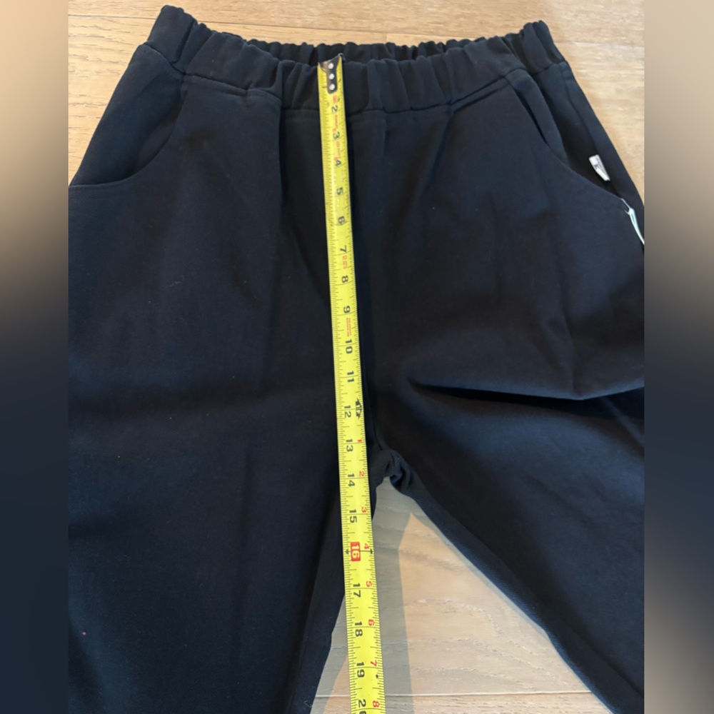 Le Bon Shoppe ARC Pants Barrel Wide Leg 100% cotton pull on Black Canvas Large - Picture 12 of 14